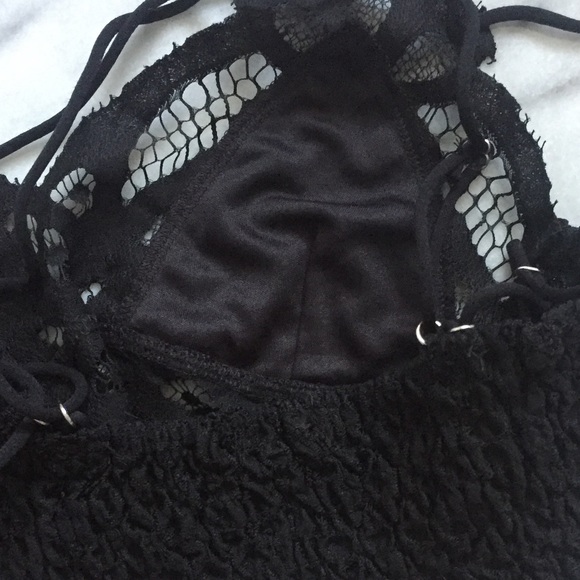 Freya Black Lace Bralette Crop Top - Picture 7 of 7